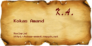 Kokas Amand névjegykártya